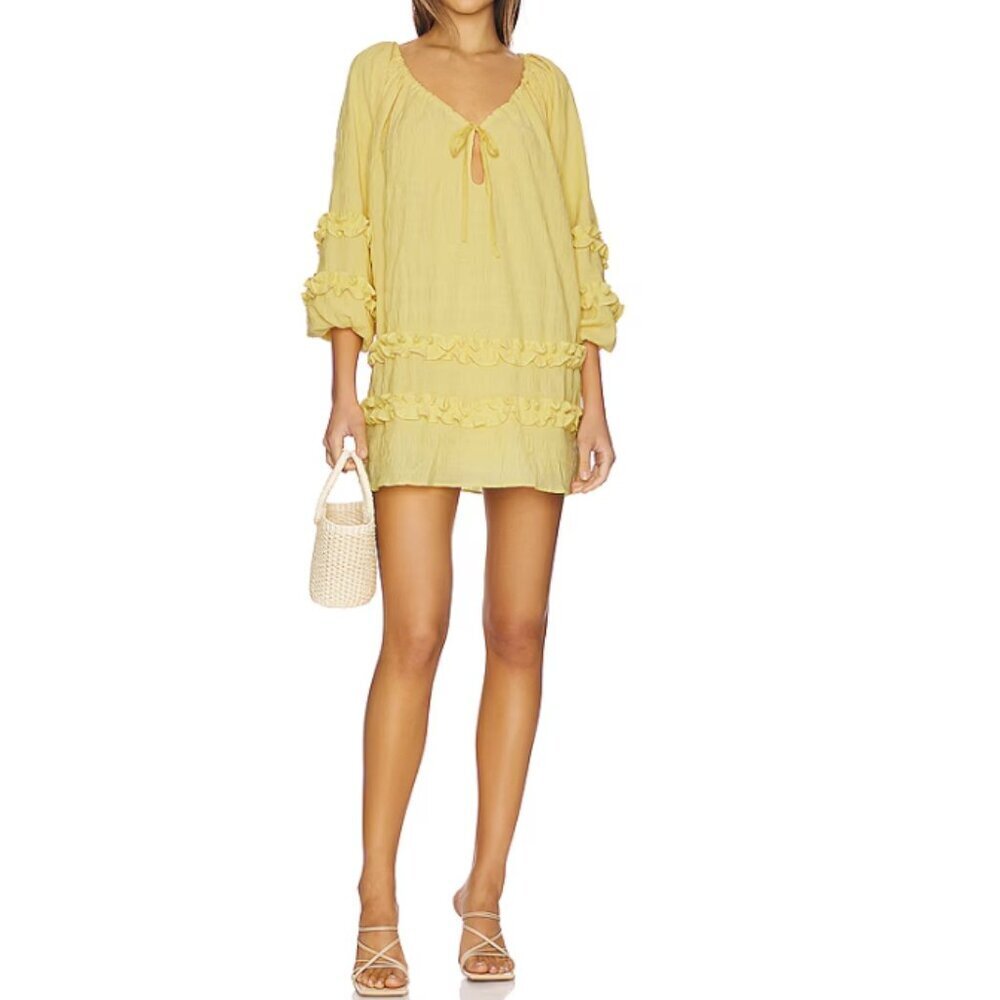 Lovers + Friends Yellow Mini Dress